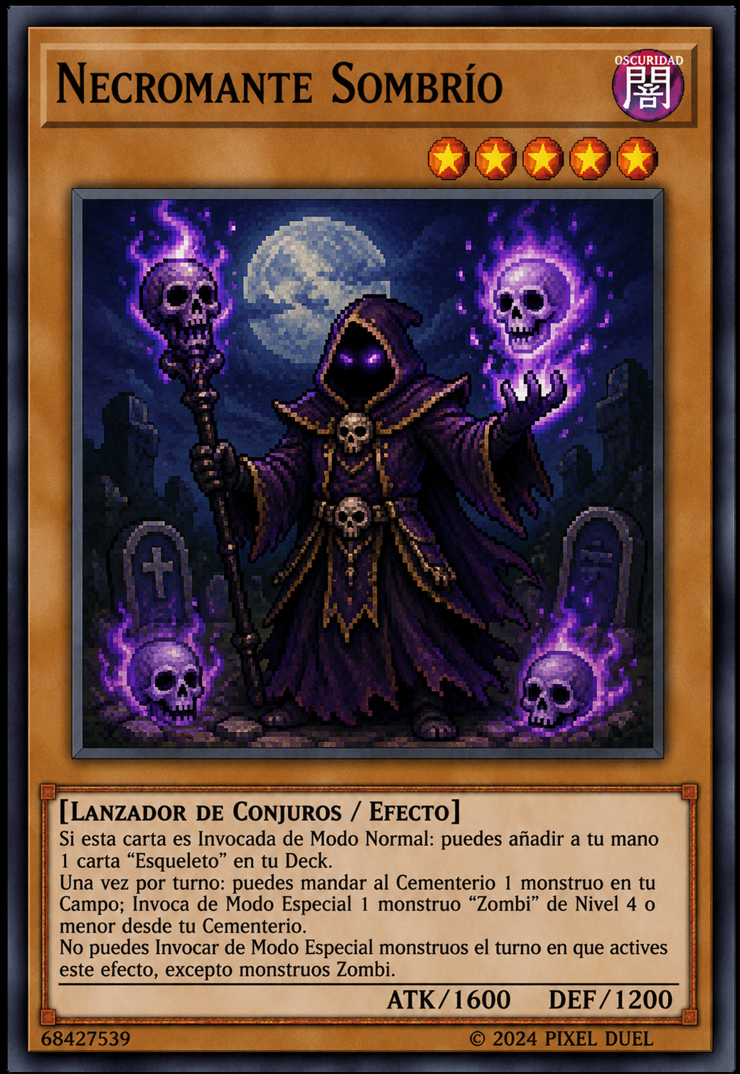 carta de necromante sombrío